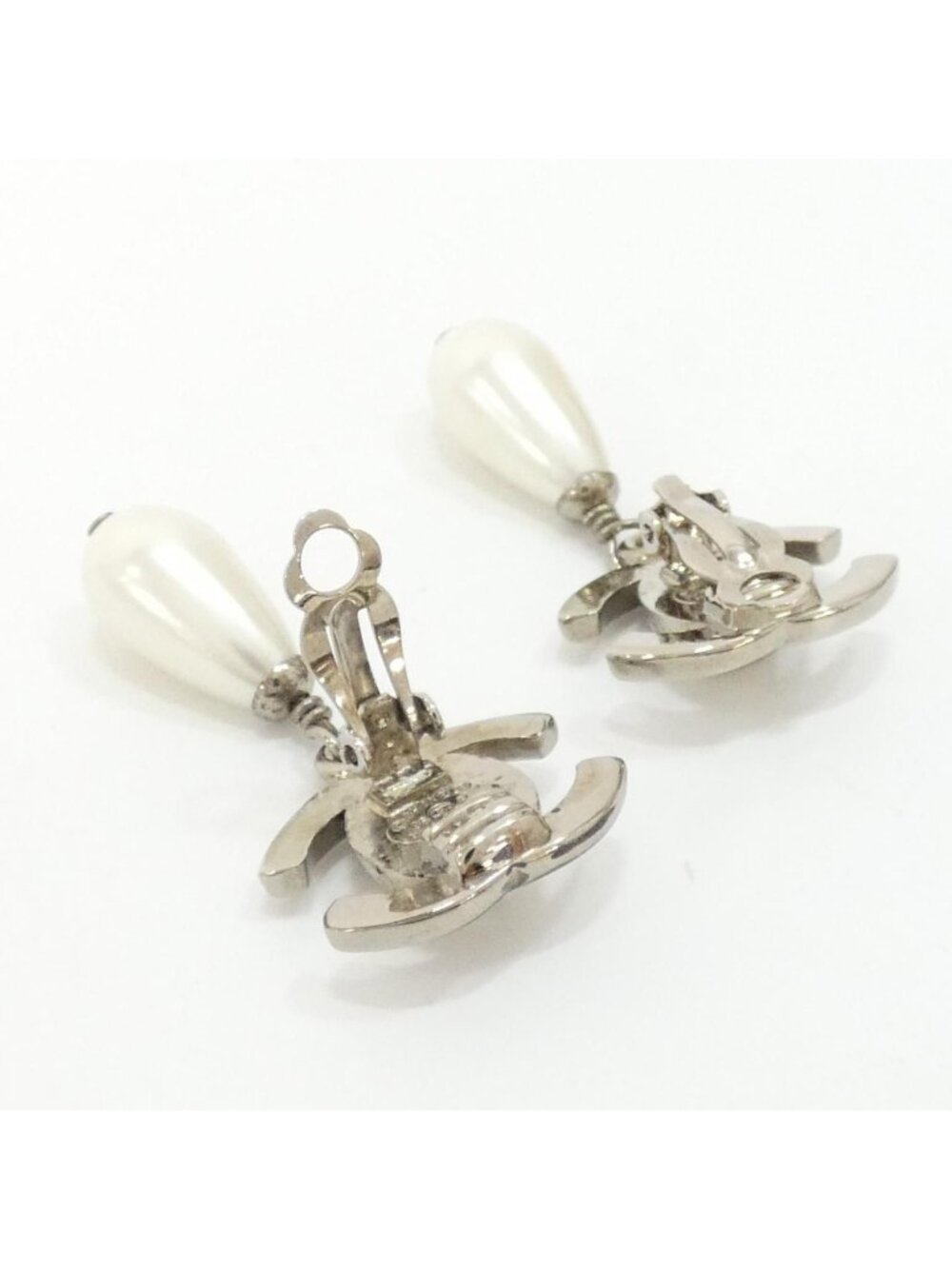 Chanel Vintage Earrings Silver - Picture 5 of 5